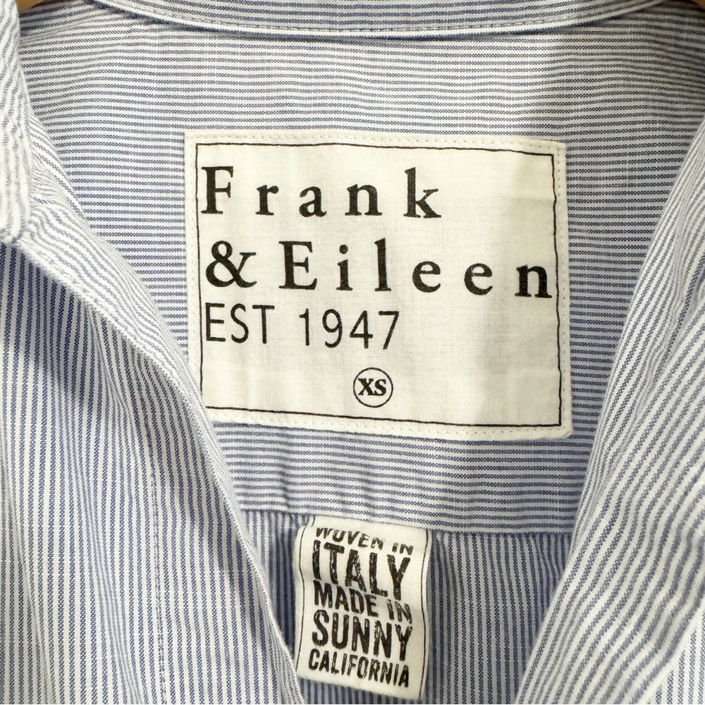 Frank & Eileen Grayson Button Down Blue White XS - image 5